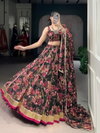 Lnb1672 Chiffon With Floral Print Lehenga With Blouse Dupatta Wholesale Clothing Distributors In India
